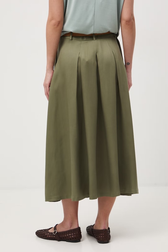 Odzież Medicine spódnica plisowana z lyocellu RS26-SDD702 zielony