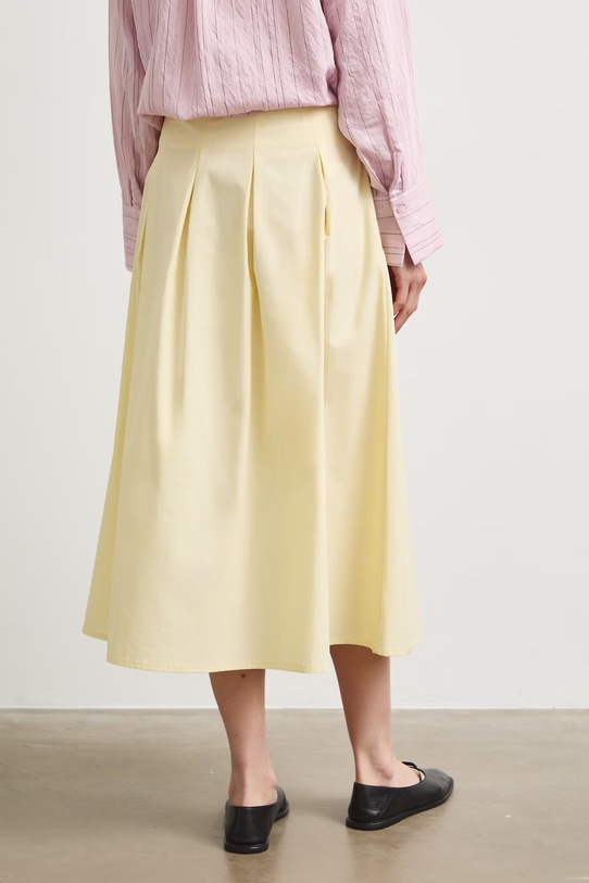 Odzież Spódnica bawełniana midi RS26-SDD805 żółty
