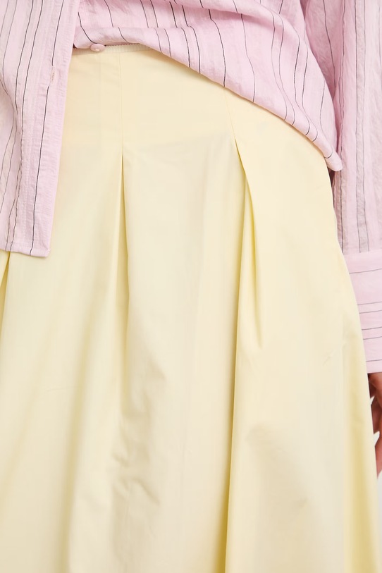 Spódnica bawełniana midi żółty RS26-SDD805