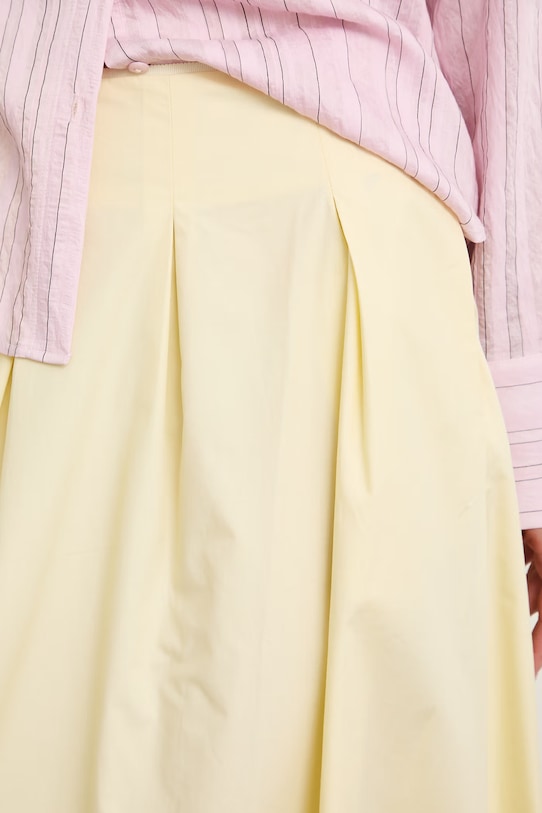 Spódnica bawełniana midi żółty RS26-SDD805