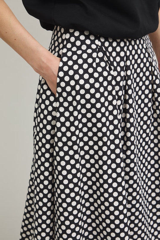 Spódnica bawełniana midi czarny RS26-SDD805