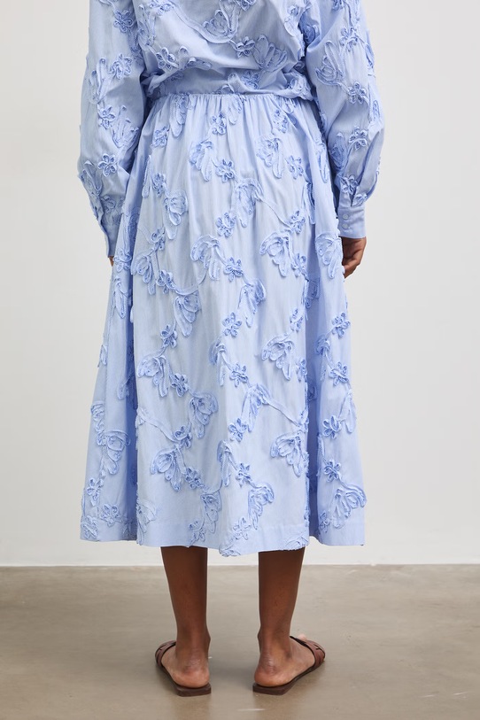 Odzież Spódnica z bawełną midi RS26-SDD808 niebieski