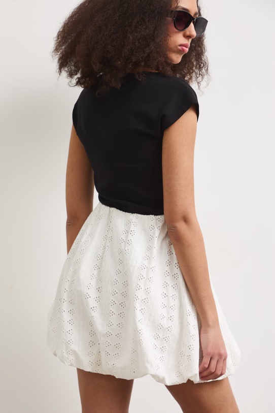 Odzież Spódnica bombka bawełniana RS26-SDD904 biały