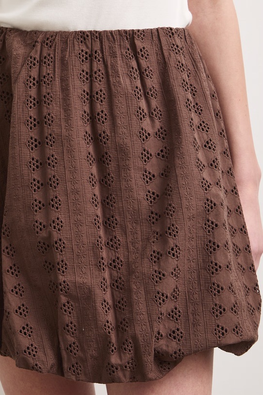 Spódnica bombka bawełniana brązowy RS26-SDD904