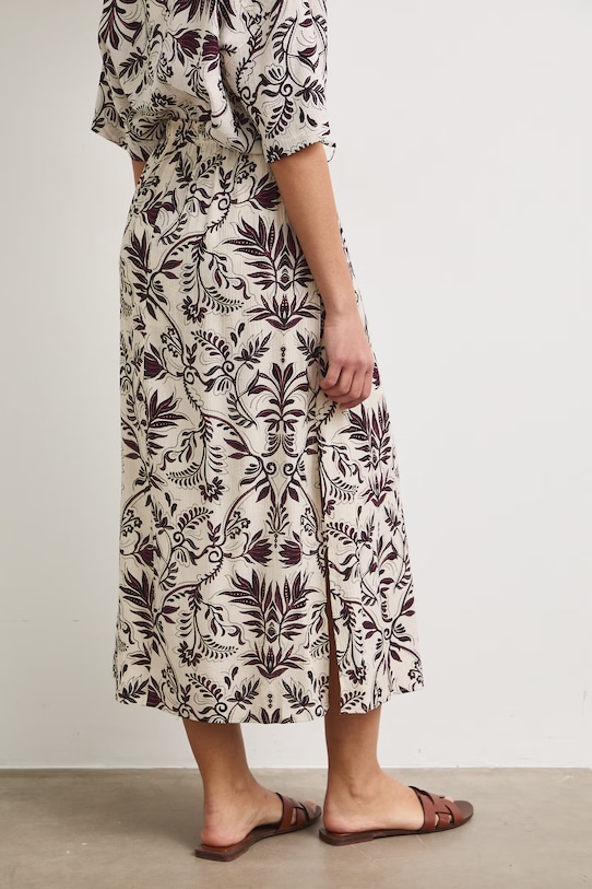 Odzież Spódnica trapezowa z wiskozą RS26-SDD905 beżowy