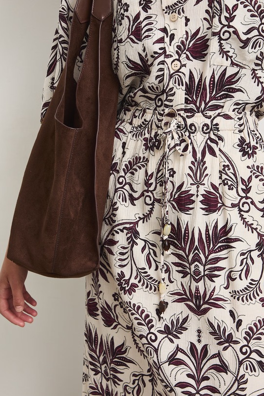 Spódnica trapezowa z wiskozą beżowy RS26-SDD905