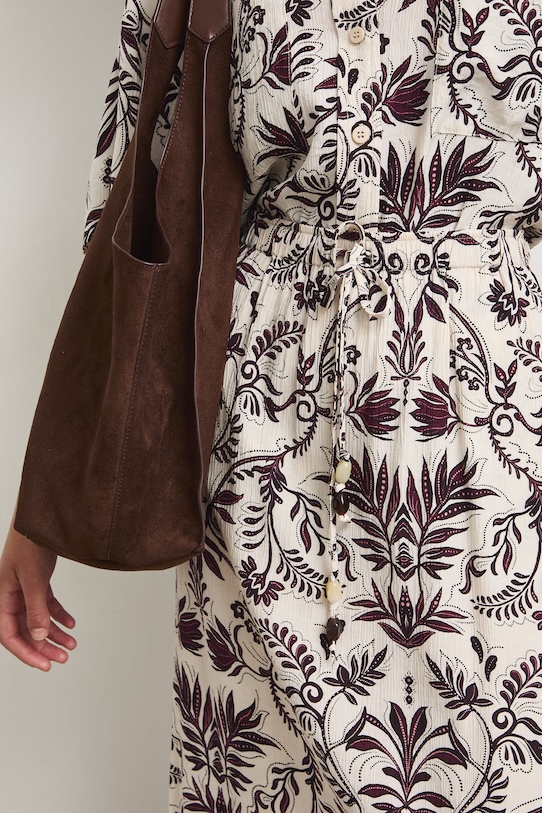 Spódnica trapezowa z wiskozą beżowy RS26-SDD905