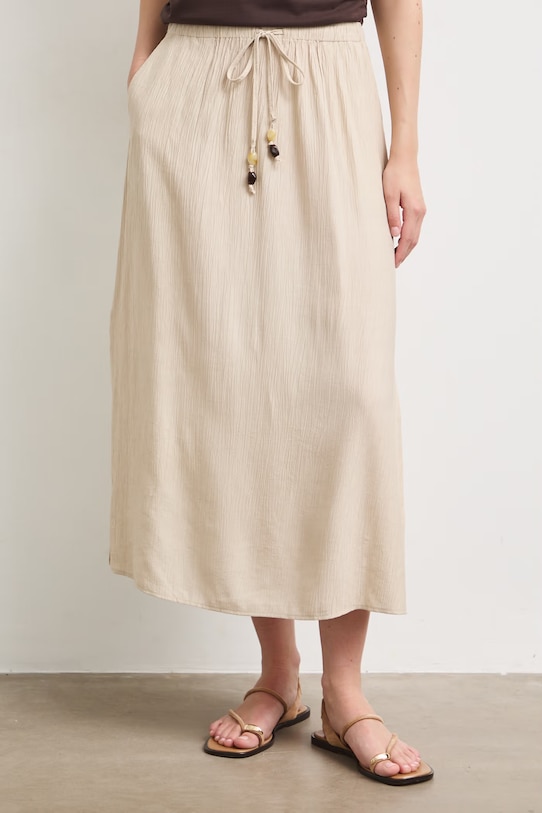 Odzież Spódnica trapezowa z wiskozą RS26-SDD905 beżowy