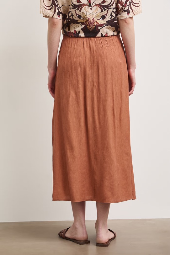 Odzież spódnica trapezowa z wiskozą RS26-SDD905 pomarańczowy