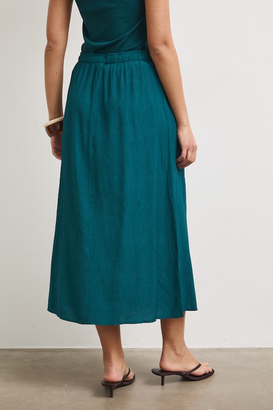 Odzież Spódnica trapezowa z wiskozą RS26-SDD905 turkusowy