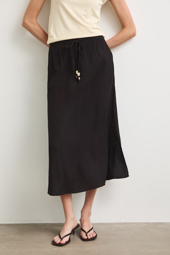 Spódnica trapezowa z wiskozą RS26-SDD905 czarny RS26