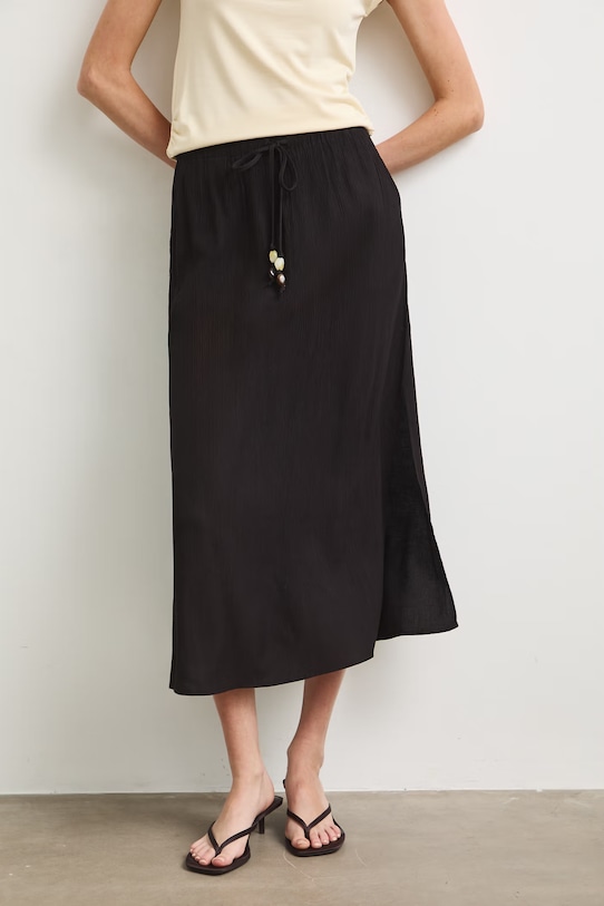 Spódnica trapezowa z wiskozą RS26-SDD905 czarny RS26