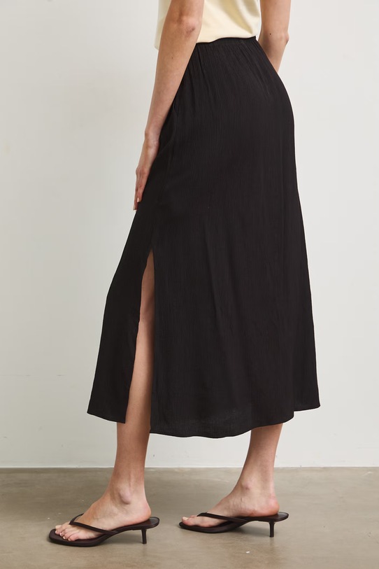 Odzież Spódnica trapezowa z wiskozą RS26-SDD905 czarny