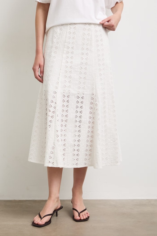 Spódnica trapezowa bawełniana RS26-SDD908 biały RS26