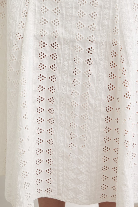 Spódnica trapezowa bawełniana biały RS26-SDD908