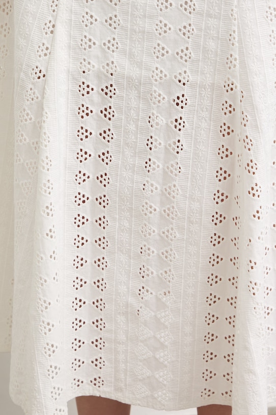 Spódnica trapezowa bawełniana biały RS26-SDD908