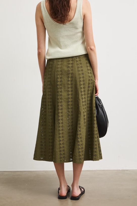 Odzież Spódnica trapezowa bawełniana RS26-SDD908 zielony