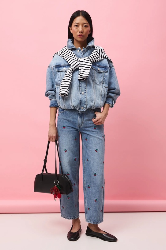 Medicine jeansy bawełniane niebieski RS26-SJD203