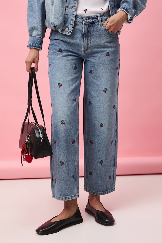 Medicine jeansy bawełniane RS26-SJD203 niebieski RS26