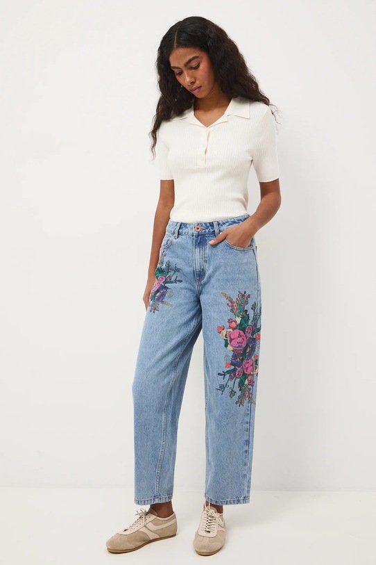 Medicine jeansy bawełniane RS26-SJD250 niebieski RS26