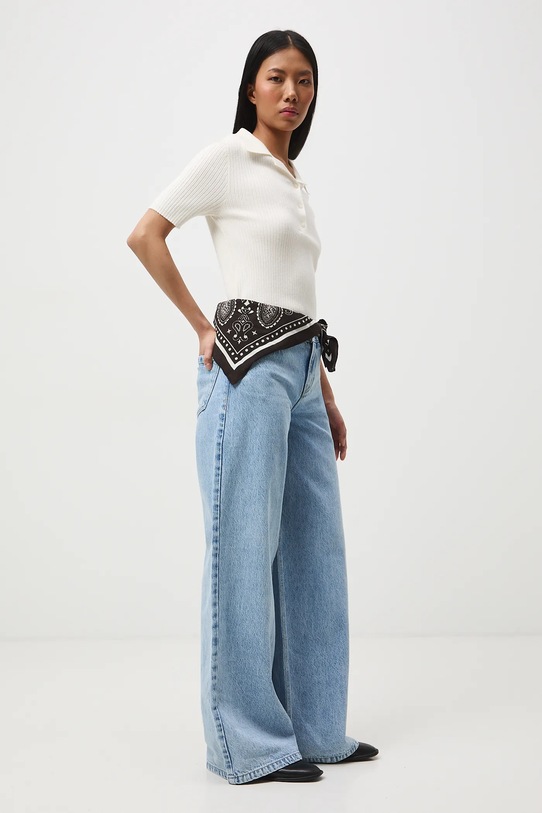 Medicine jeansy wide leg damskie RS26-SJD302 niebieski RS26