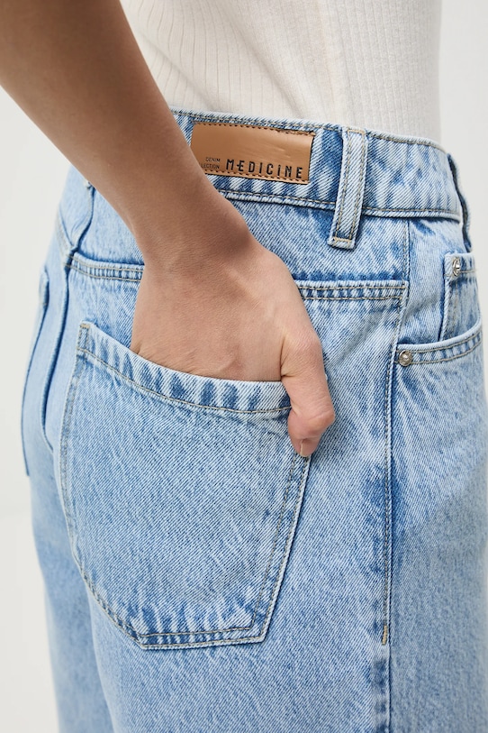 Medicine jeansy wide leg damskie niebieski RS26-SJD302