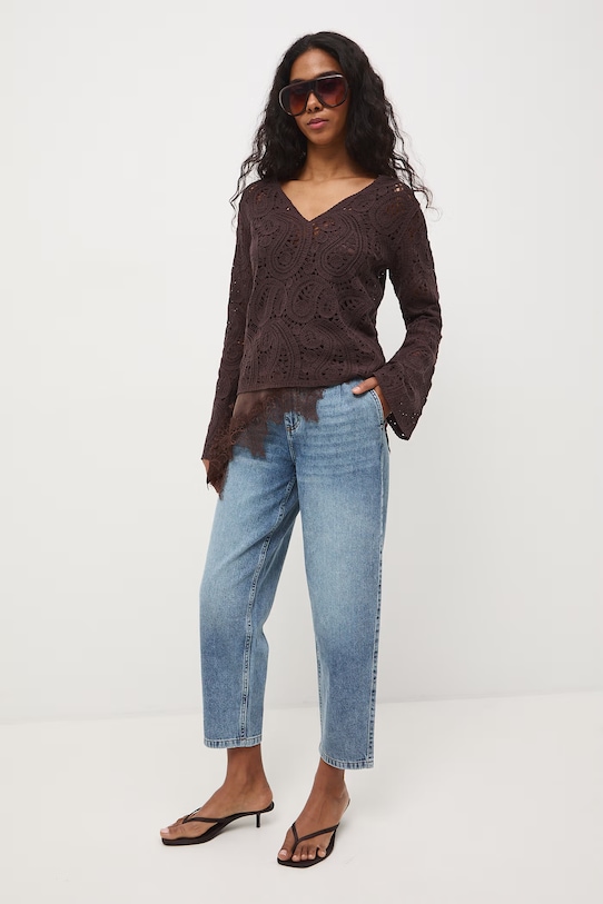 Medicine jeansy carrot damskie niebieski RS26-SJD503