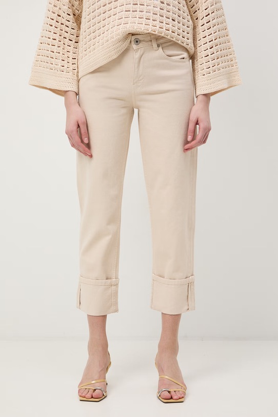 Medicine jeansy straight damskie RS26-SJD505 beżowy RS26