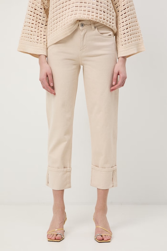 Medicine jeansy straight damskie RS26-SJD505 beżowy RS26