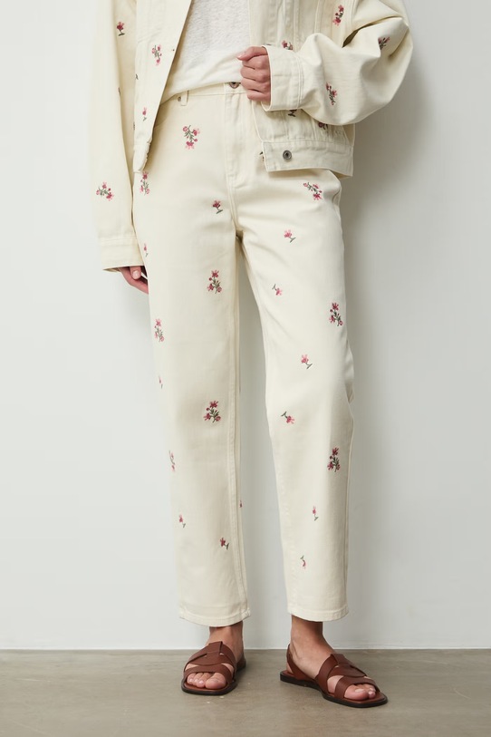 Medicine jeansy mom fit damskie beżowy RS26-SJD704