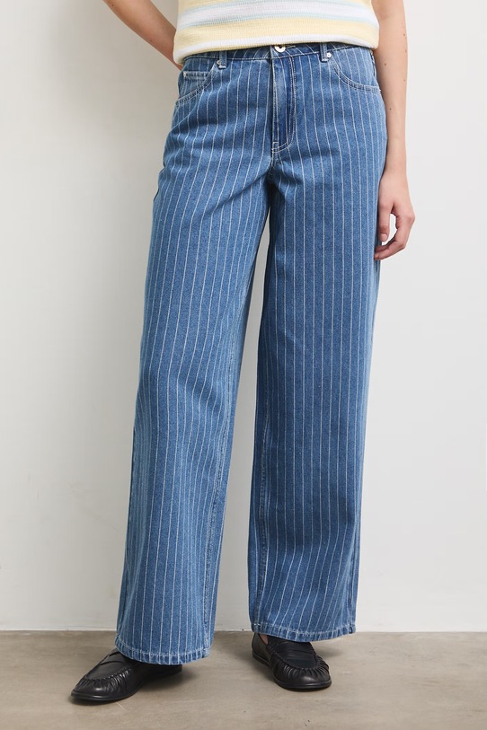 Jeansy wide leg damskie RS26-SJD801 niebieski RS26