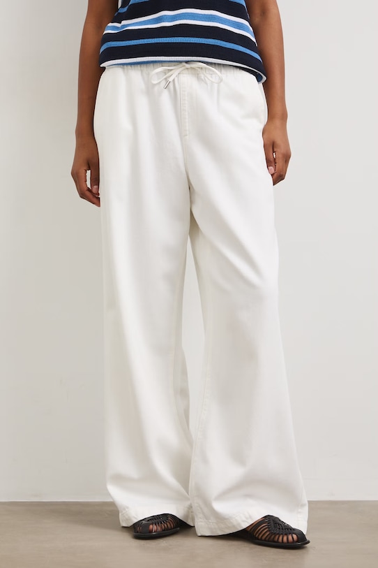 Jeansy wide leg damskie RS26-SJD802 biały RS26