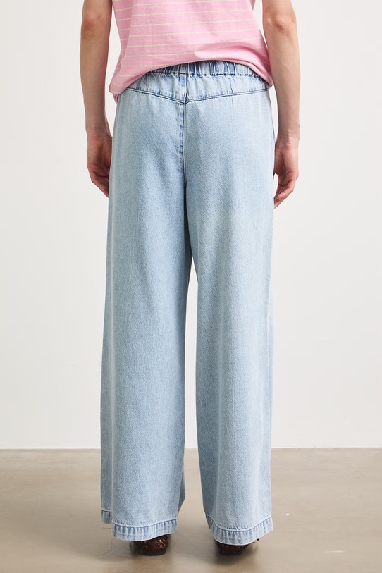 Odzież Jeansy wide leg damskie RS26-SJD802 niebieski