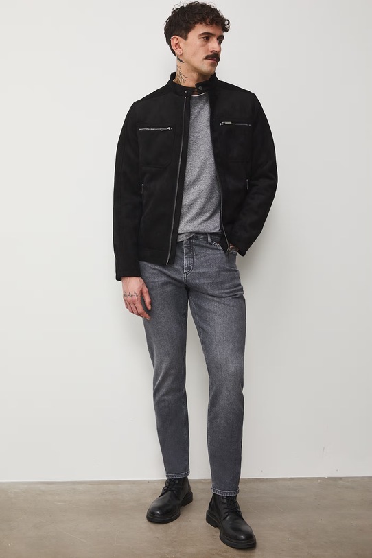 Medicine jeansy tapered męskie szary RS26-SJM404