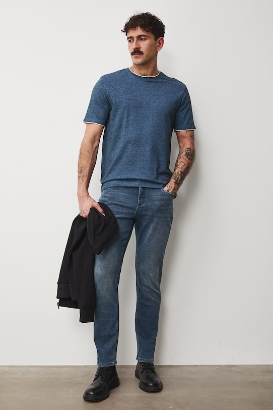 Medicine jeansy slim fit męskie RS26-SJM405 niebieski RS26