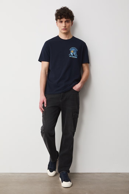 Medicine jeansy regularne męskie RS26-SJM505 czarny RS26