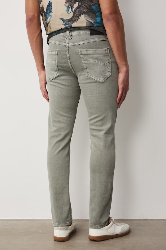 Odzież Jeansy slim fit męskie RS26-SJM605 zielony