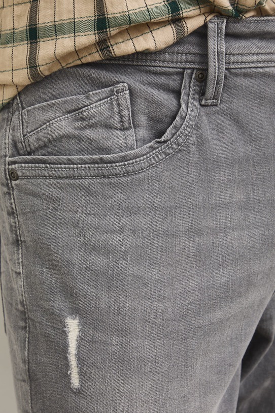 Jeansy slim fit męskie szary RS26-SJM801