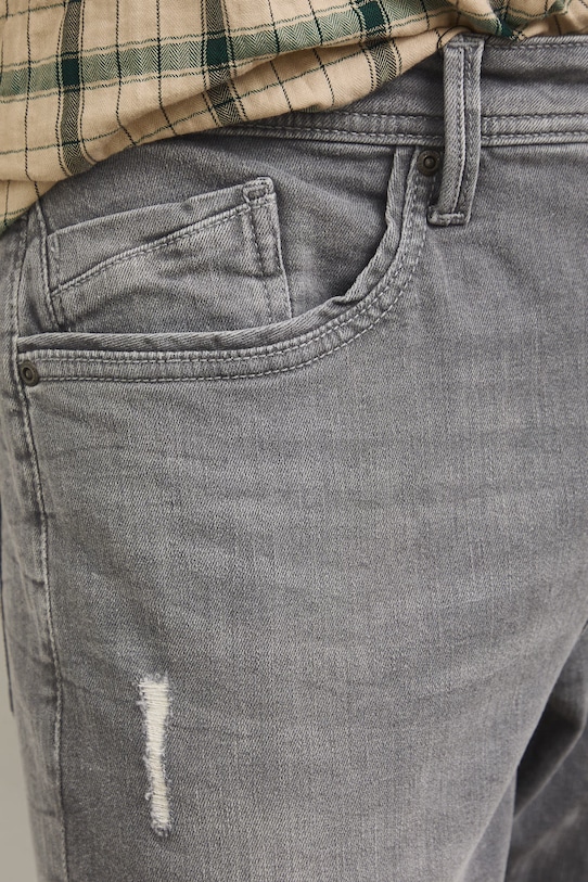 Jeansy slim fit męskie szary RS26-SJM801