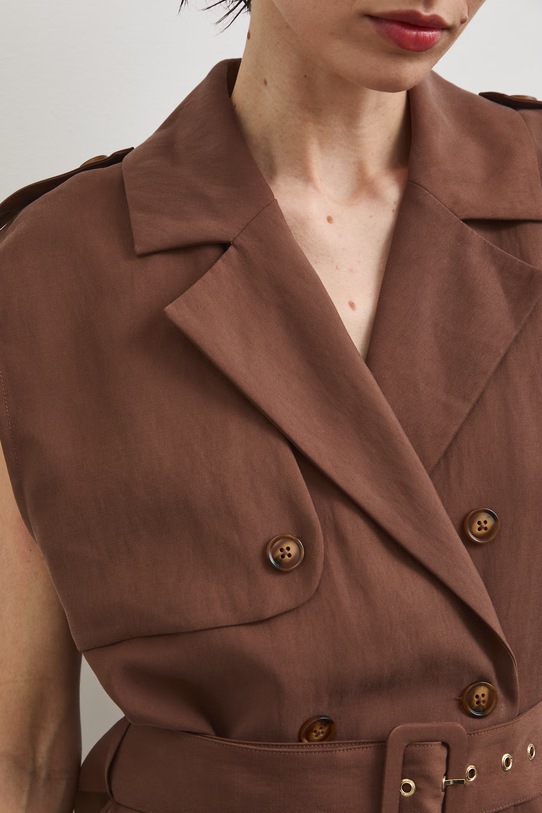 Kombinezon damski z wiskozą RS26-SKD901 brązowy