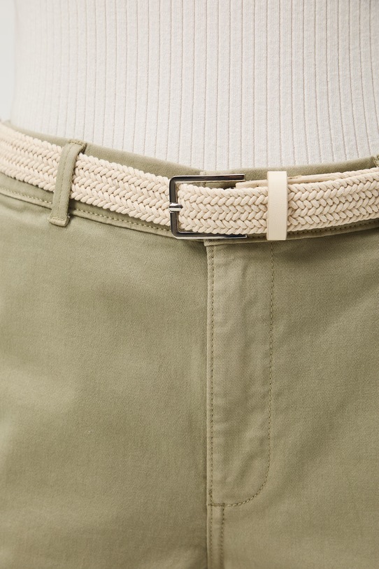 Medicine spodnie chinos damskie bawełniane z elastanem zielony RS26-SPD040