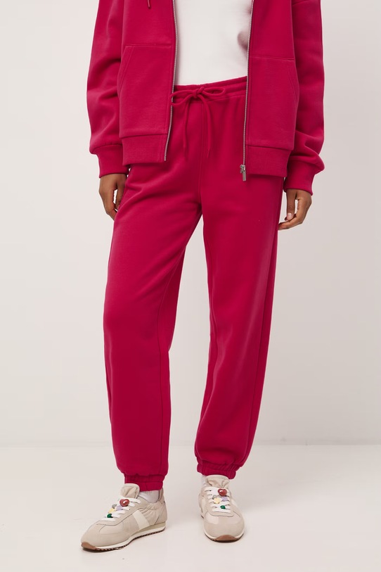 Medicine spodnie dresowe damskie z bawełną RS26-SPD052 różowy RS26