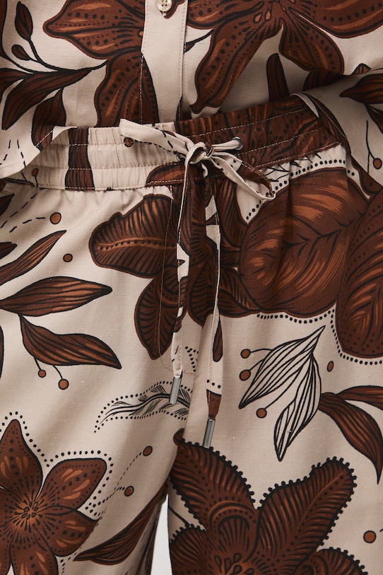 Medicine női széles szárú nadrág vászonnal bézs RS26-SPD070