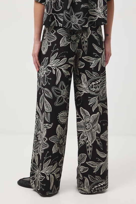 Ruházat Medicine wide leg női vászon nadrág RS26-SPD070 fekete