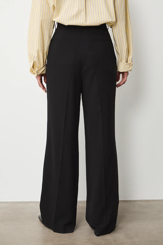 Odzież Spodnie damskie wide leg gładkie RS26-SPD300 czarny