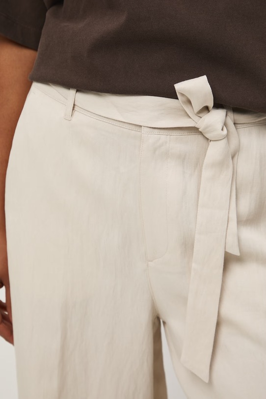 Medicine spodnie wide leg damskie beżowy RS26-SPD503