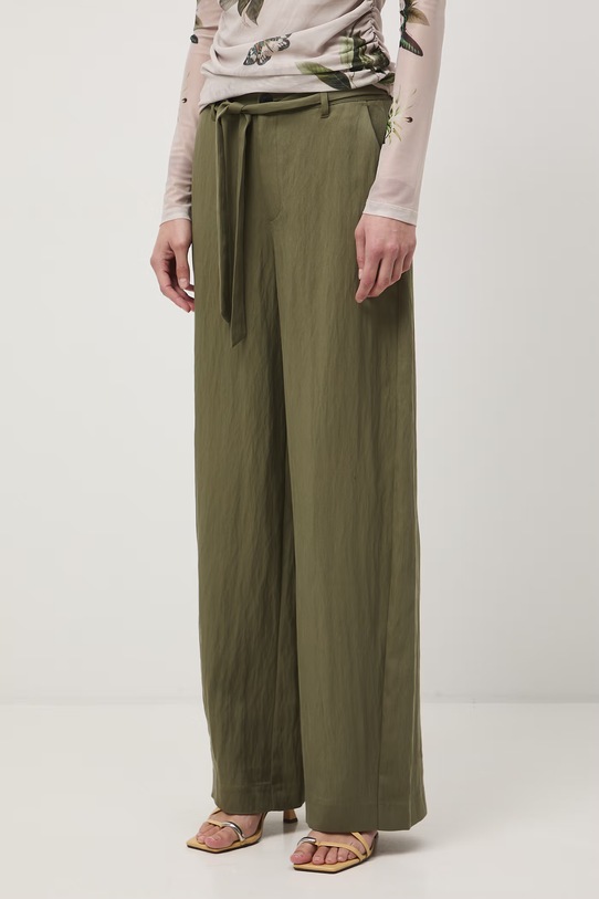 Medicine spodnie wide leg damskie RS26-SPD503 zielony RS26
