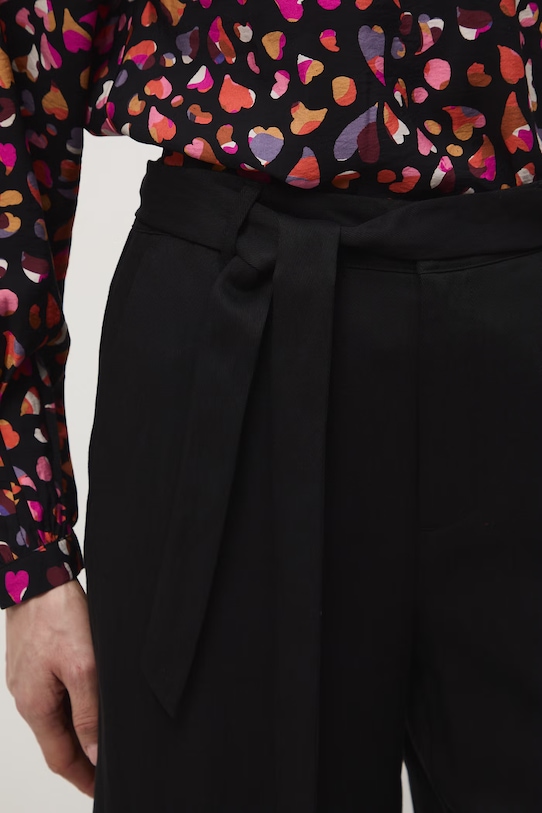 Medicine spodnie wide leg damskie czarny RS26-SPD503