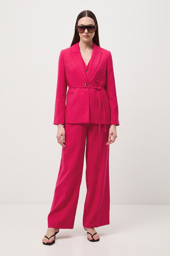 Medicine spodnie wide leg damskie z wiskozą RS26-SPD600 różowy RS26