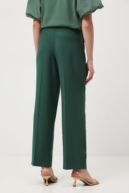 Oblečení Kalhoty se širokými nohavicemi dámské s viskózou RS26-SPD601 zelená